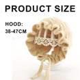thumbnail image 2 of Baby girls Winter Hat Toddler beanie Cute ruffled warm knit hat for toddlers 6 months to 2 years old - Beige, 2 of 5