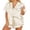 Apricot, variant on Zeagoo Womens Silk Satin Pajamas Set Button Down Short Sleeve Sleepwear Set 2 Piece Ruffled Pjs