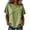 Green, variant on Women's Spring New Round Neck Short Sleeve Top Plain Cotton and Linen Shirt Casual Loose Tit Blouse Summer Essentials Tops for Women