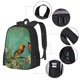 thumbnail image 2 of Balery Retro Birds Mochila para hombre y mujer - Tela Oxford 600D resistente - Gran capacidad, resistente al agua, ideal para la escuela, viajes y senderismo, 2 of 6