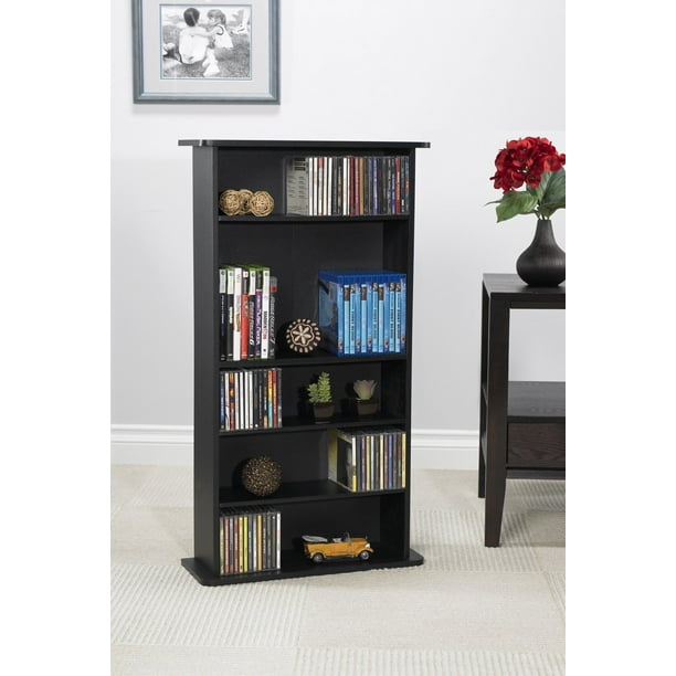 Atlantic 36" Drawbridge XL Wood Media Storage Shelf and Bookcase, 10