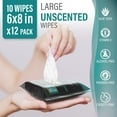 thumbnail image 2 of Pure Active Ultimate Shower Body and Face Wipes, Biodegradable Personal Hygiene Body Cleansing Wipes for Men for After Gym Travel Camping Adult Bathing Wipes (120 Wipes 6''x8'', Unscented), 2 of 8