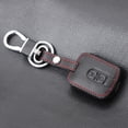 thumbnail image 3 of MYG Car Black Leather Remote Control Key Cover Case for Nissan Qashqai Micra Navara, 3 of 6
