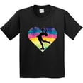 thumbnail image 3 of Inktastic Ice Skating Watercolor Heart Girls Youth T-Shirt, 3 of 5