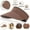 Brown, variant on OUSITAID Sun Visor Hats, Wide Brim Beach Hat Roll-up Golf Straw Sun Hat Packable Foldable Summer Beach Hat for Women (Brown)