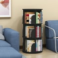 thumbnail image 4 of 3 Tier 360° Rotating Stackable Shelves Bookshelf Organizer - Black, 4 of 5