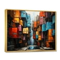 thumbnail image 2 of Designart "Contrasting Chroma Hardedge Art wall art" Modern Floater Framed Wall Decor, 2 of 7