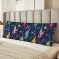 thumbnail image 4 of KLL Ultra Soft Microfiber Body Pillow Cover/Pillowcases 20"x54" with Hidden Zipper Closure-Dinosaur Flowers, 4 of 5