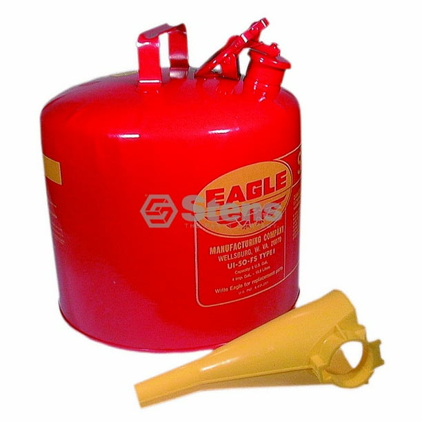 Eagle Metal Safety Fuel Can / Eagle 5 Gallon With Funnel