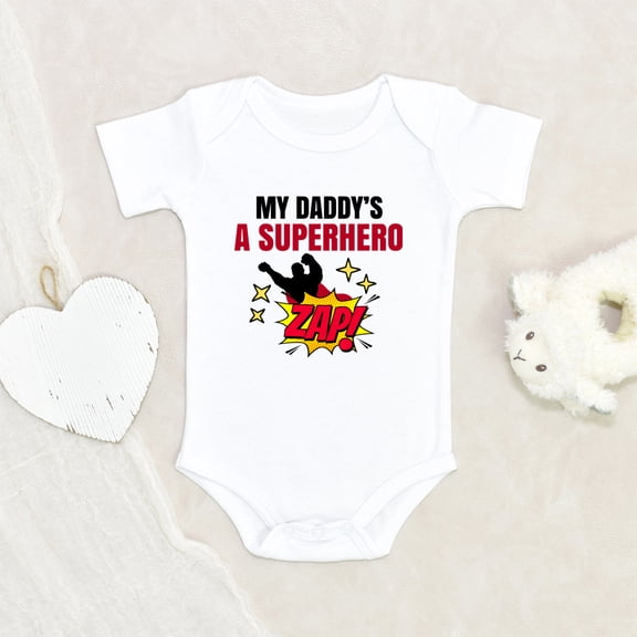 Newbabywishes - Cute My Daddy's A Superhero Baby Clothes for Boys and Girls - Newborn Baby Clothing