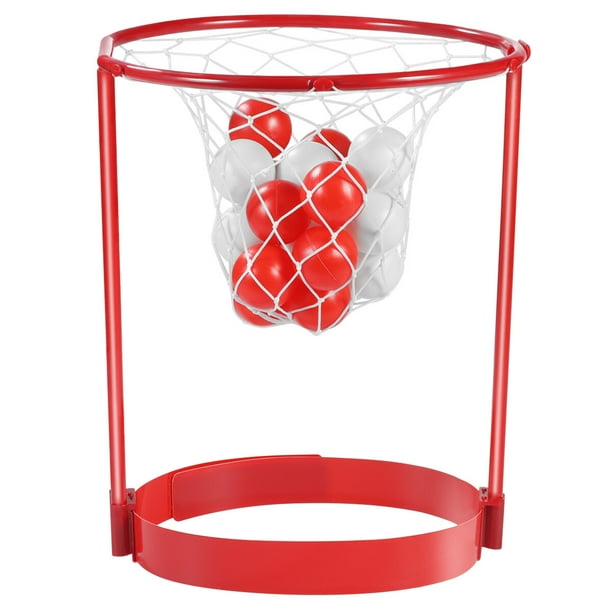 KAKOWELY Pelota de baloncesto con diadema para niños, ideal como juguete para la cabeza, ideal como recuerdo de fiesta al aire libre, para padres e hijos (rojo)