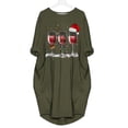 thumbnail image 1 of Lanhui Long Sleeve Dress For Women O-Neck Christmas Print Dress Casual Dress, 1 of 3