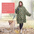 thumbnail image 4 of Wearable Oversized Blanket,Green Christmas Gingerbread and Tree Pattern Wearable Blanket Hoodie for Adults,Cozy Hooded Blankets with Super Pockets,Super Warm Fuzzy Pullover for Women & Men, 4 of 6