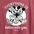 thumbnail image 3 of Disney - Mickey & Friends - Mickey & Minnie in Love - Everything is Better with You - Women's Short Sleeve Graphic T-Shirt, 3 of 5
