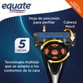 thumbnail image 3 of Máquina de afeitar Equate 1 mango y 2 cartuchos recargables, 3 of 4