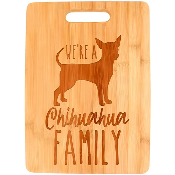 ThisWear Chihuahua Dog Mom We're A Chihuahua Family Dog Lover Big Rectangle Bamboo Cutting Board