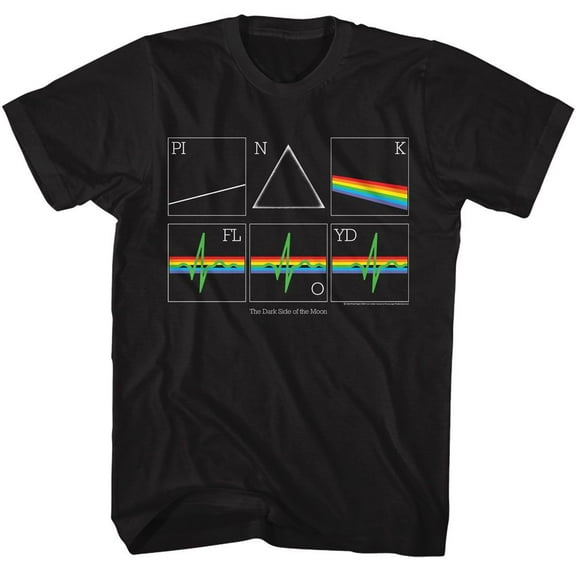 Pink Floyd DSOTM Heartbeat Prism Black T-Shirt