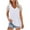 White, variant on Summer Plus Size Tops for Womens 2025 Fashion Casual Loose Solid Color V-neck Lace Patchwork Short Sleeved Top