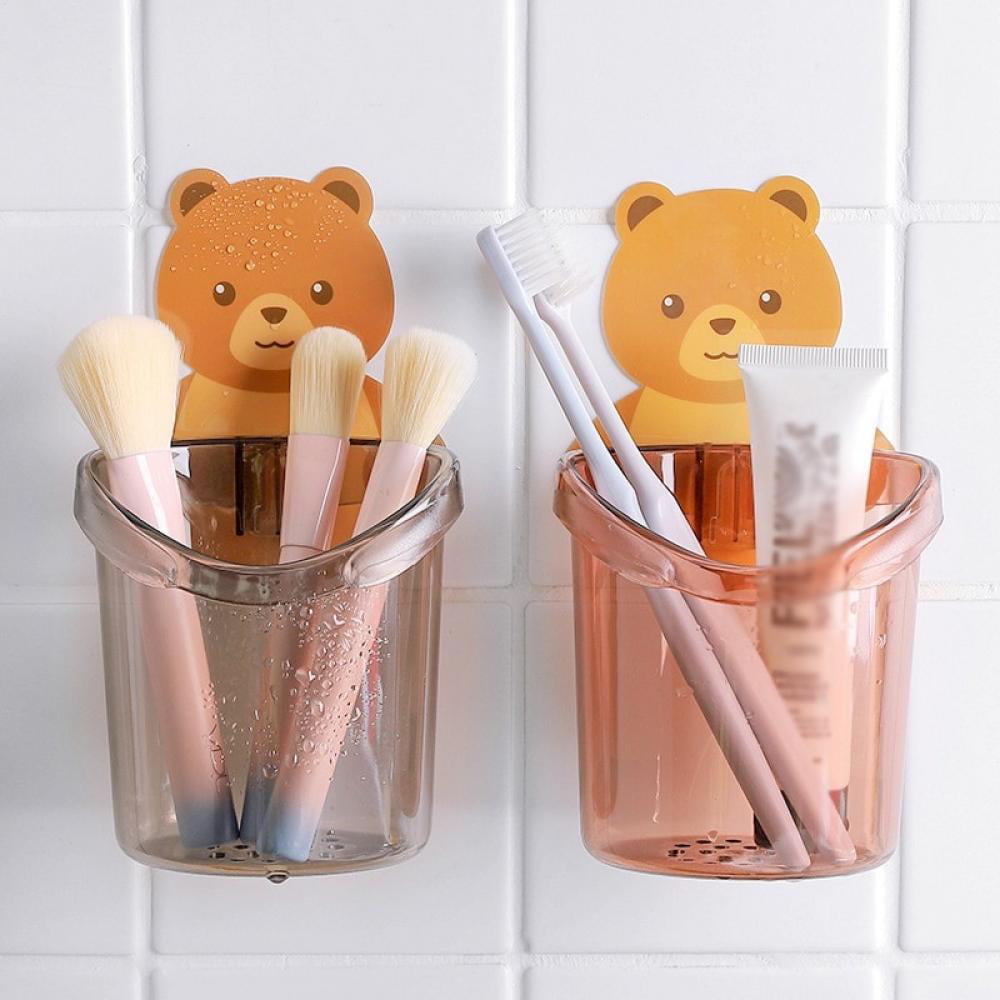 Cartoon Cows toothbrush holder free punching for Kids Bathroom Accessories Tool 