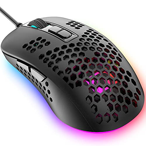 Wired LED Light Up Gaming Mouse 2400 DPI for Laptop or PC Mice 