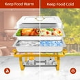 thumbnail image 4 of PRIJESSE Chafing Dishes for Buffet 8 Pack,9QT Elegant Gold and Silver Colors Stainless Steel Chafing Dish Buffet Set Chafers and Buffet Warmers Sets for Any Party with Complete Set, 4 of 6