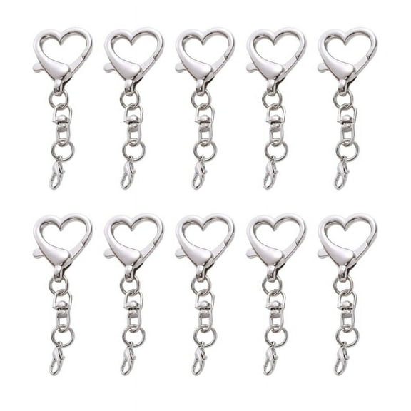 Personalized Heart shaped Keychain Stylish Heart Keychain Pendant Connector for Custom Jewelry Keyring DIY Projects