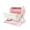 Pink, variant on Semi-Automatic Self-Cleaning Litter Box, Manual Rolling Cat Litter Box with Drawer Waste Collection, No-Electricity Safety Design for Large Cats, Gray