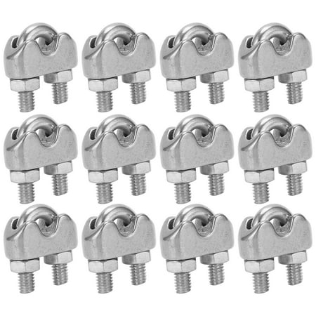 

Zaqw Wire Rope Cable Clip Clamp Wire Rope Clamps Stainless Steel Wire Rope Cable Clip Clamp 12pcs 1/8 Inch M3 Stainless Steel Wire Rope Cable Clip Clamp U Saddle Fastener