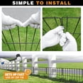 thumbnail image 3 of 32ft Animal Barrier Fence with 32 Panels, No  Rabbit Dog Fence, Rustproof Metal Garden Border, 3 of 5