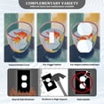 thumbnail image 3 of Yayeee Duplex Wall Plate 1-Gang 4.5"x2.7" Home Receptacle Light Switch Decorative Outlet Cover, Goldfish Bowl, 3 of 7