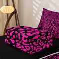 thumbnail image 5 of Erosebridal Classic Leopard Print Zipper Twin Comforter Sets with Fitted Sheet and 2 Pillowcases,Wild Animals Zipper Bedding Set For Girls,Black Reversible,4pcs, 5 of 7