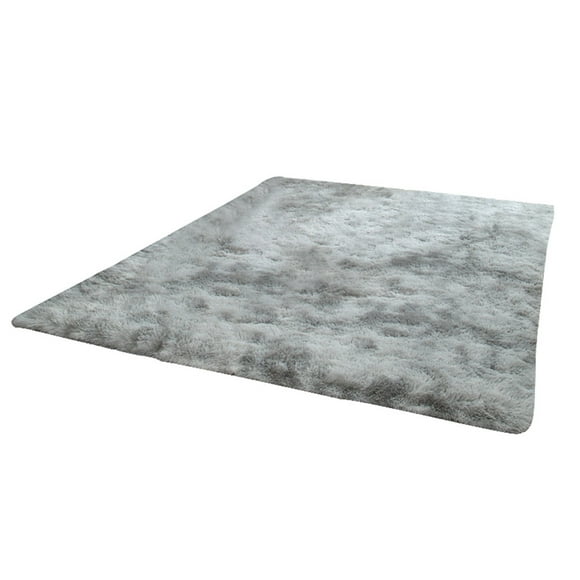 Alfombra de terciopelo suave, manta cálida degradada teñida, alfombra de área mullida para sala de estar, dormitorio, sofá, decoración del piso del hogar
