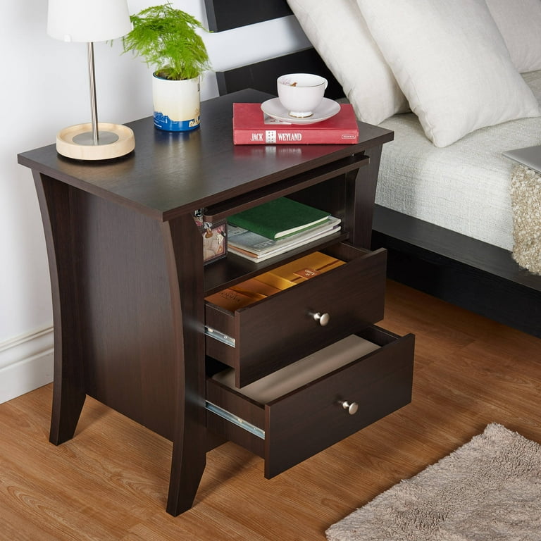 Small 2024 espresso nightstand