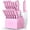 Pink, variant on Knife Set, 14 Piece Premium Japanese High-Carbon Stainless Steel Knife Block Set, Ultra-Sharp Kitchen Knife Set with Sharpener, Ideal Home Cooking Gift for Women