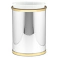 thumbnail image 2 of Kraftware Mylar Collection Oval Wastebasket with Plastic Liner, Adds Luxurious Style to the Home or Office, Bathroom or Bedroom, 14" Height, Made in USA, 2 of 2