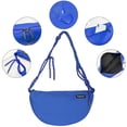 thumbnail image 2 of Bolsa de hombro Crescent cruzada de nailon impermeable para deportes al aire libre (azul) JShteea Para Estrenar, 2 of 9