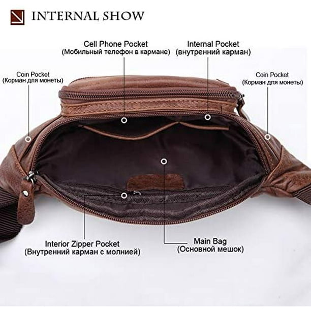 Portable Artificial Leather Drawstring Pouch Waist Small Pouch for Women Men