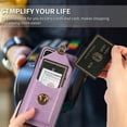 thumbnail image 4 of Dteck Case For Samsung Galaxy A12 6.5-inch,Shockproof Leather Card Holder Wallet Cross Body Bag Back Case Hybrid Rubber Kickstand Cover with Shoulder Strap,Purple, 4 of 6