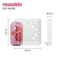 thumbnail image 3 of Cool Coolers by Fit + Fresh, Fashion Reusable Ice Packs for Lunch Bags & Coolers, White, 6PK, 3 of 9