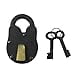 thumbnail image 3 of Treasure Gurus Antique Style Rustic Cast Iron and Brass Padlock Heavy Duty Skeleton Key Lock Set with 2 Keys, 3 of 4