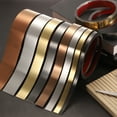 thumbnail image 5 of Uxcell Gold Trim Peel and Stick, 32.8ft x 0.6" Stainless Steel Mirror Finish Molding Tape Strips for Wall Cabinet Tile Edge Molding, 5 of 7