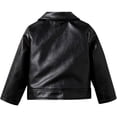 thumbnail image 4 of ShomPort Toddler Little Boys Leather Jackets Zip up Long Sleeve Biker Jackets Outerwear Coat 2-8 Years, 4 of 6