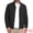Black, variant on Lightweight Stand Collar Full Zip Up Golf Bomber Jacket S Black