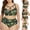 Green, variant on Lilgiuy Women's Fashion Comforted Camouflage Crossovers Split Plus Size Swimsuit Spring Summer Beach Style Vacation Bathing Suit Clothes