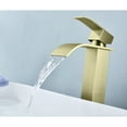 thumbnail image 3 of Single handle single hole waterfall spout bathroom vessel sink faucet with deck plate, 3 of 10