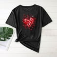 thumbnail image 2 of Yuanlook Valentines Day Short Sleeve Shirts for Women Love Heart Print T-Shirt Happy Valentine Day Tee Tops S-3XL, 2 of 5