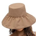 thumbnail image 3 of Sombrero de pescador de moda para verano, playa, ala ancha, sombrero de viaje plegable, 3 of 5