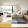thumbnail image 3 of ODIKA 8'x10' Machine Washable Non-Slip Area Rug, Elegant Abstract Design Floor With High Traffic Rug, Yellow, 889886, 3 of 7