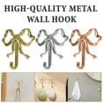 thumbnail image 2 of Eosunjian Bow-shaped Design Wall Hook Decorative Metal Hook Metal Bow-shaped Wall Hooks Decorative Key Bag Towel Hat Jacket Holder Heavy-duty Load-bearing, 2 of 8
