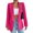 Rose Red, variant on Joernso Women Suit Coat Spring Autumn Solid Color Business Suit Coat Lapel Long Sleeve Flap Pockets Open Front Suit Jacket